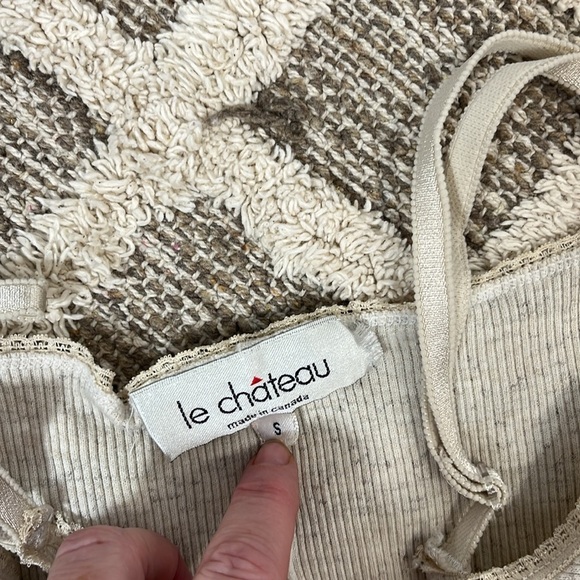 Vintage Le Chateau sleep ribbed romper small - Picture 2 of 3